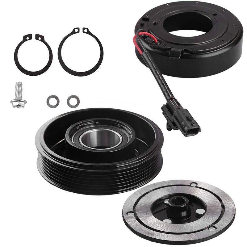 Saihisday AC Compressor Clutch Assy Replacement for Nissan Sentra 2007-2011 2.0L Air Conditioning Repair Kit Plate Pulley Bearing Coil - Image 2